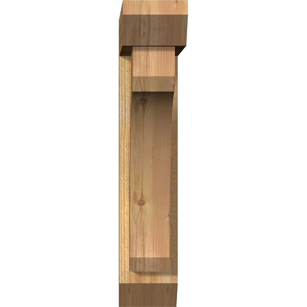 Legacy Slat Rough Sawn Bracket W/ Offset Brace, Western Red Cedar, 6W X 22D X 30H